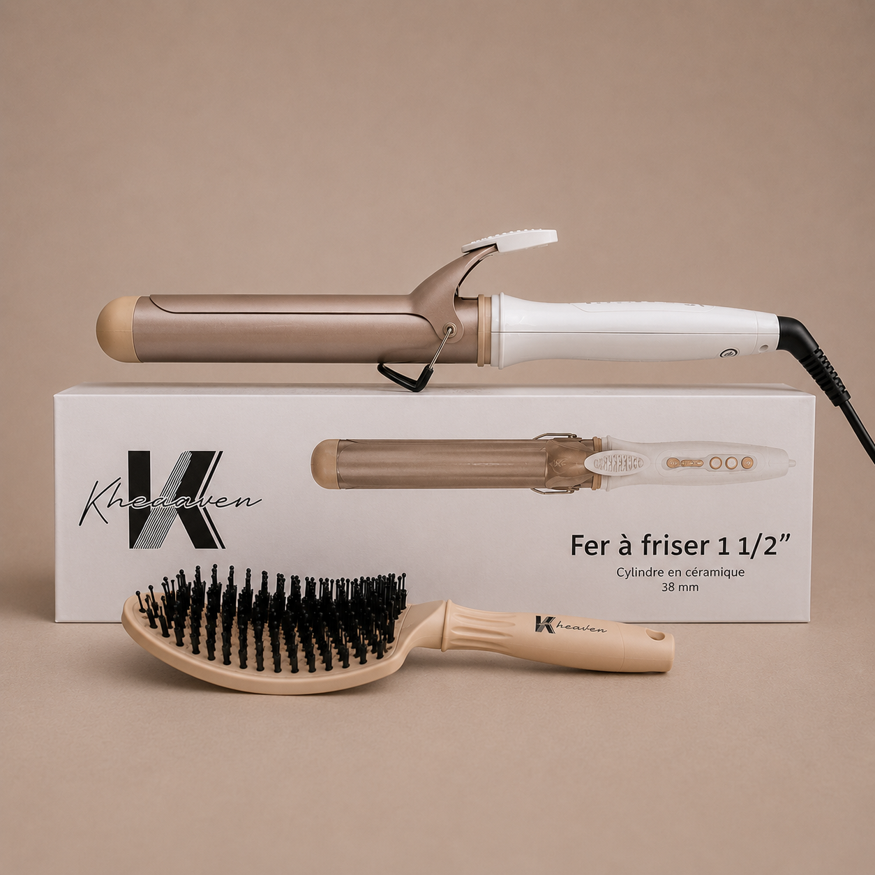 Duo fer à friser 1.50 et brosse démêlante