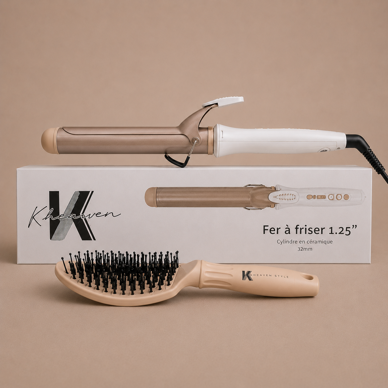 Duo fer à friser 1.25 et brosse démêlante