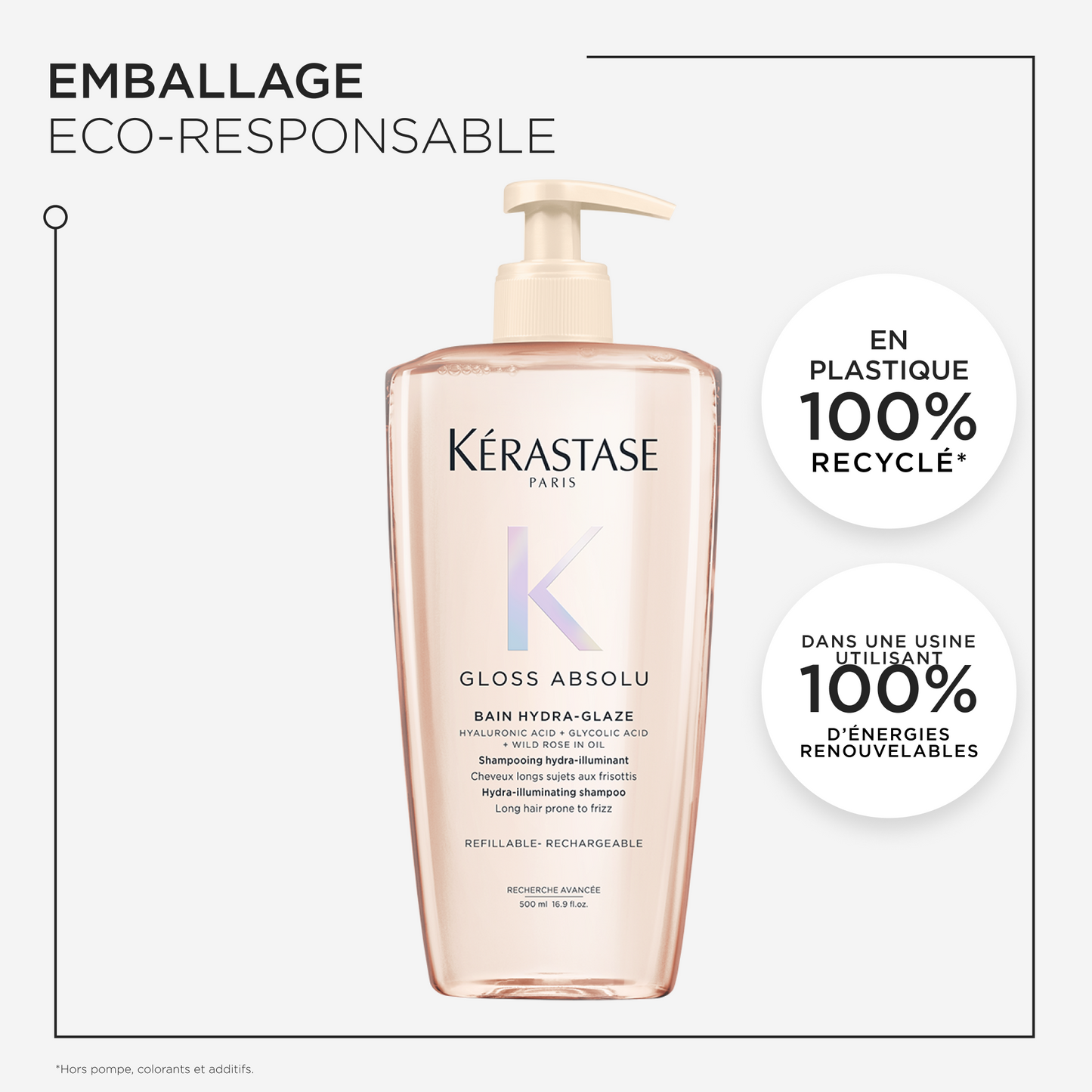 BOUTEILLE ÉCORECHARGE BAIN HYDRA GLAZE GLOSS ABSOLU 500ML
