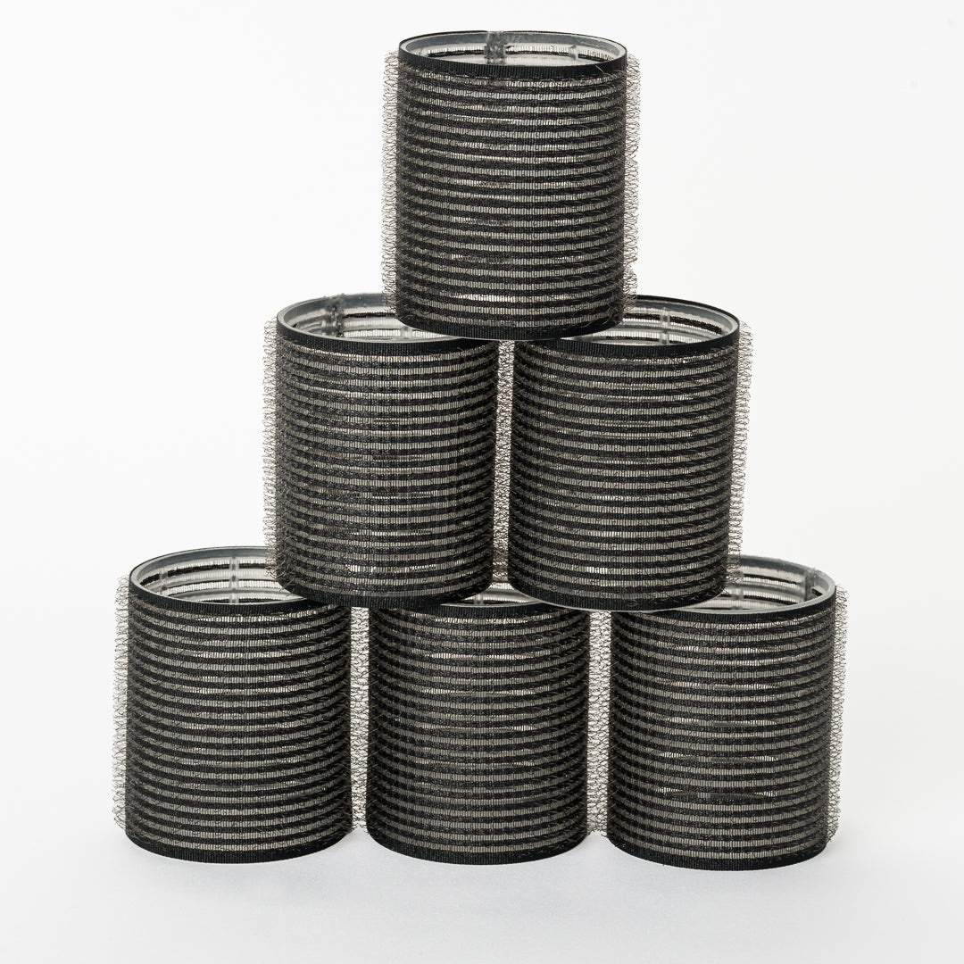 6 ROULEAUX pour cheveux à velcro - 51 mm (gros)