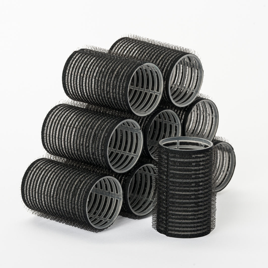 10 ROULEAUX pour cheveux à velcro - 34 mm (moyen)