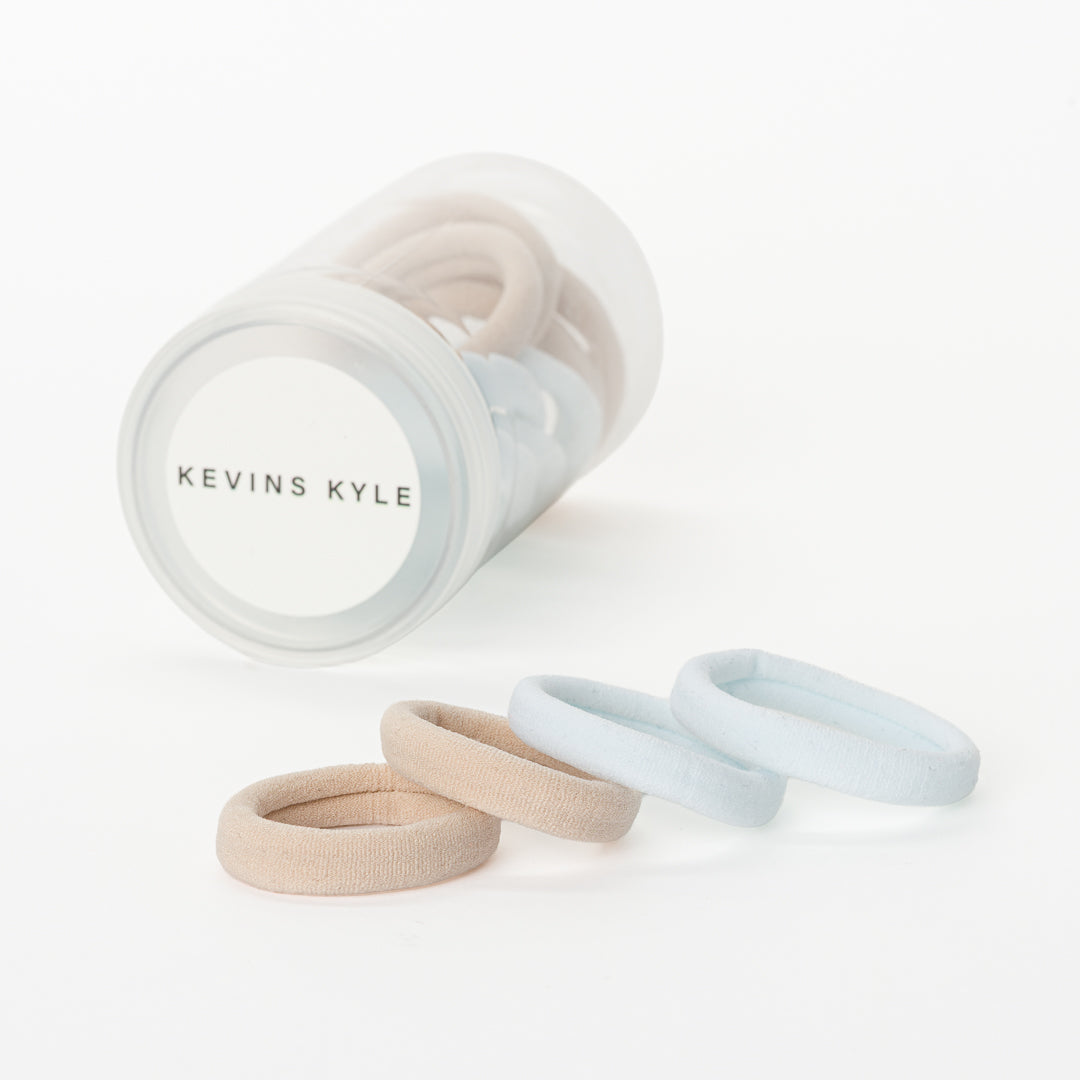 Elastique a cheveux en Nylon - Beige Blanc